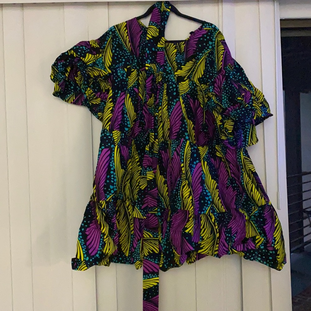 NEW WITH TAG AFRICAN PRINT MINI DRESS (XL-XXXL)